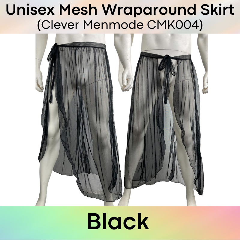 Unisex : Mesh See Through Wraparound Skirt for Home/Play (CMK004)