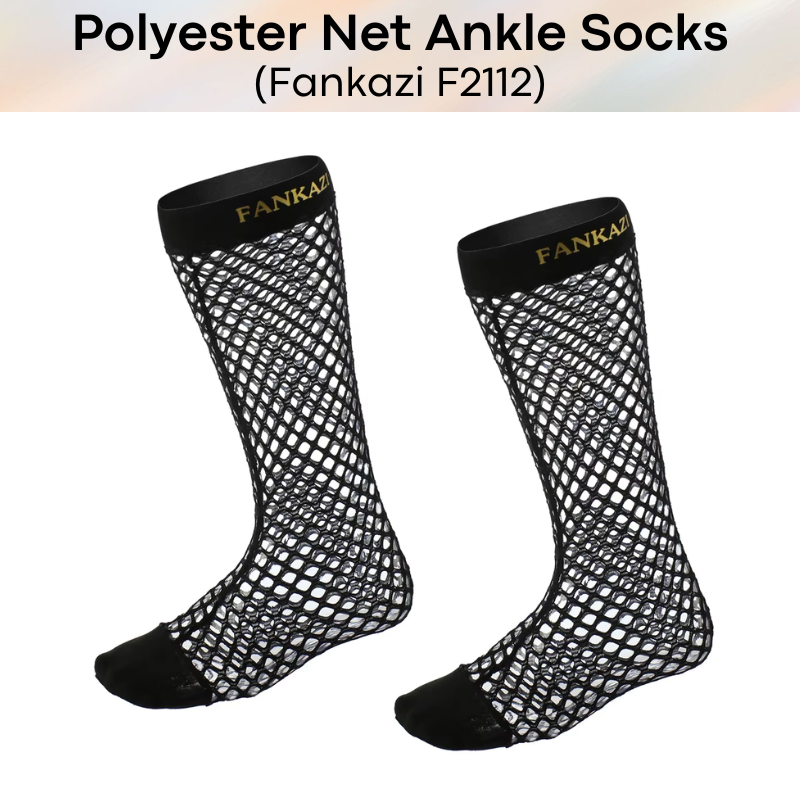 Men's Socks: Polyester Net Ankle Socks (F2112)
