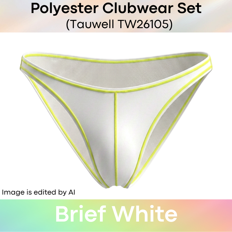 Lifestyle: Men's Polyester Cropped Top and Brief Underwear Clubwear Set (TW26704/TW26105)
