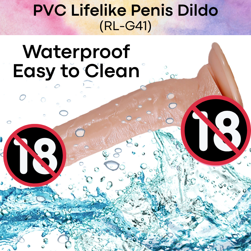 Men's Adult Toy: Lifelike PVC Penis Dildo (RL-G41)