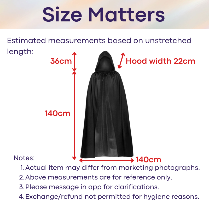 Unisex Lifestyle: Polyester Cloak with Hood for Parties or CosPlay (CMG034)