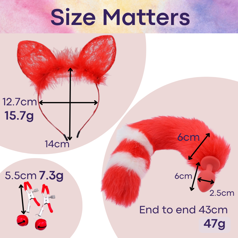 Adult Toy : Fox Gift Set (Headband / Fur Butt Plug / Nip Clamp) (LHDFGS)