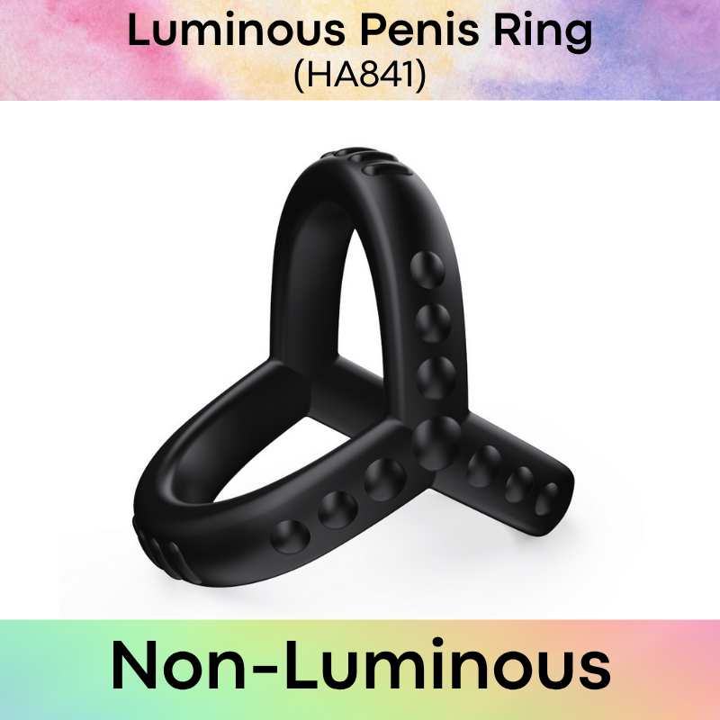 Men's Adult Toy: Luminous Glow in Dark Silicon Penis Ring (HA841)