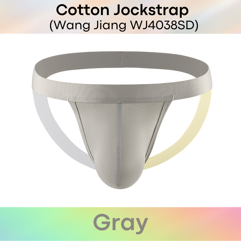 Men's Jockstrap: Cotton Jockstrap with Dual Color Strap Band (WJ4038SD)