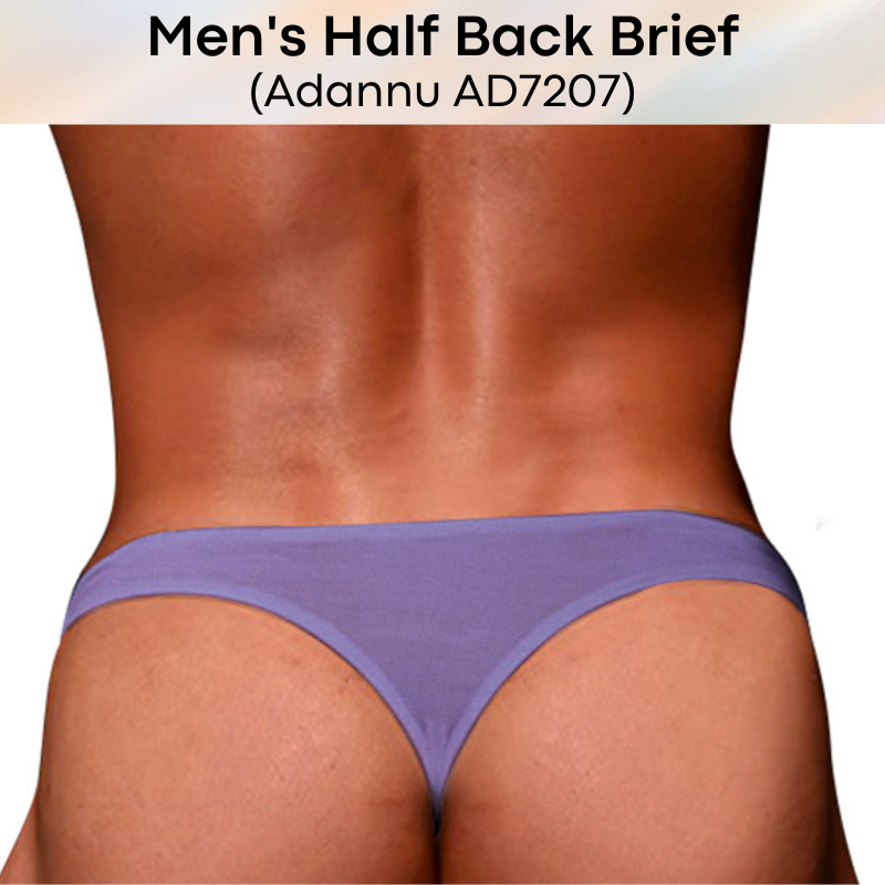 Men's Thong: High Half Back Thong Underwear (Adannu AD7207)