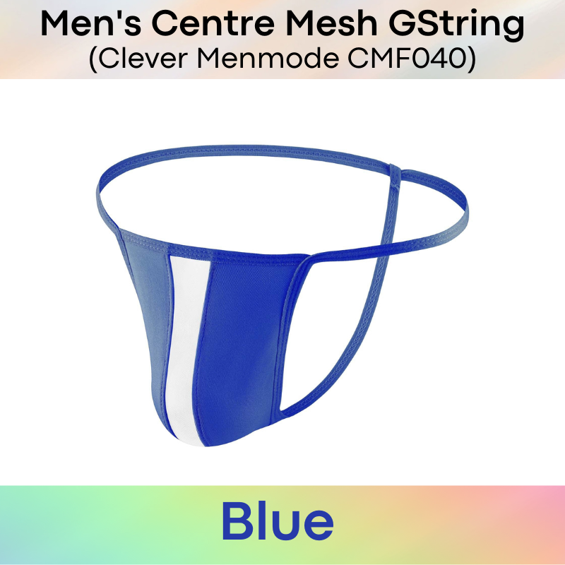 Men's GString : Centre Mesh See Through GString (Clever Menmode CMF040)