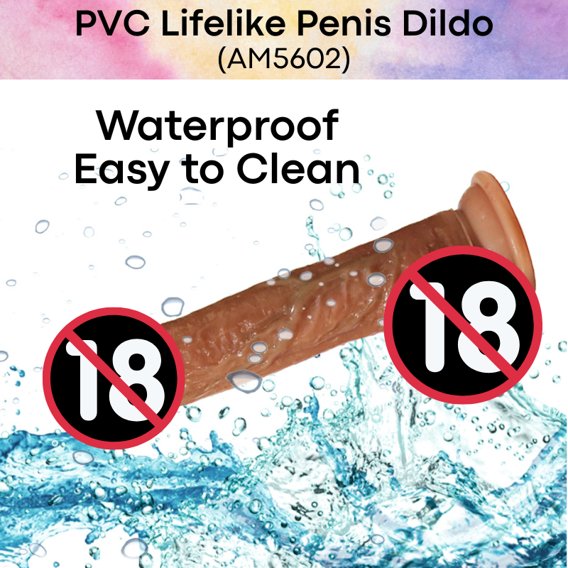 Men's Adult Toy: PVC Lifelike Penis Dildo (AM5602)