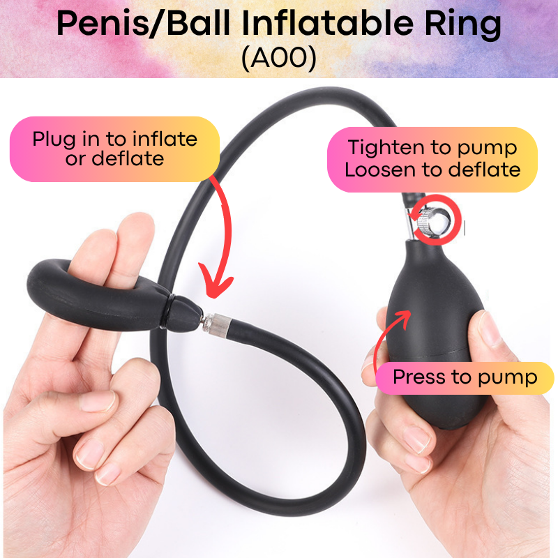 Adult Toy: Men's Penis/Ball Inflatable Ring (A00)
