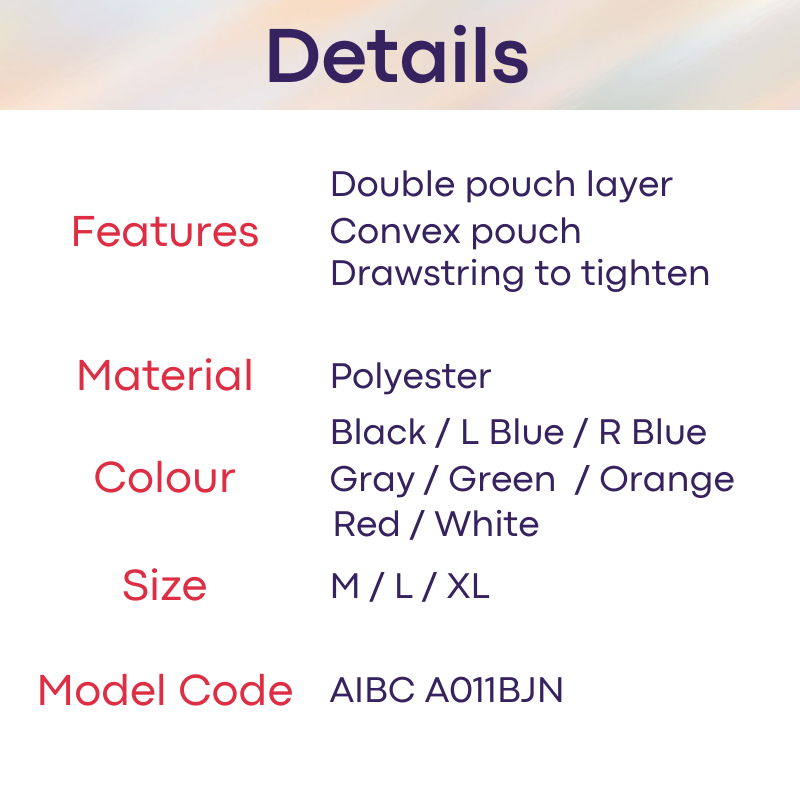 Men's Swimwear: Polyester Plain Swimming Brief Trunks with Drawstring (A011BJN)