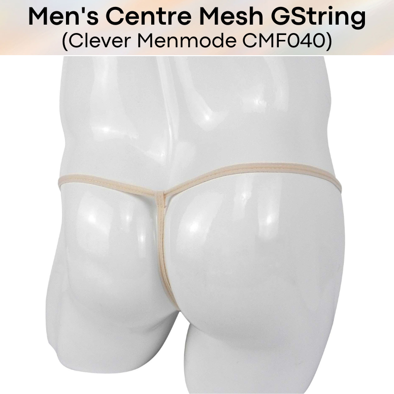 Men's GString : Centre Mesh See Through GString (Clever Menmode CMF040)