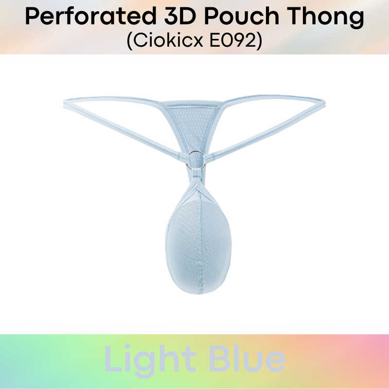 Men's Thong: Polyester Perforated Thong (E092)