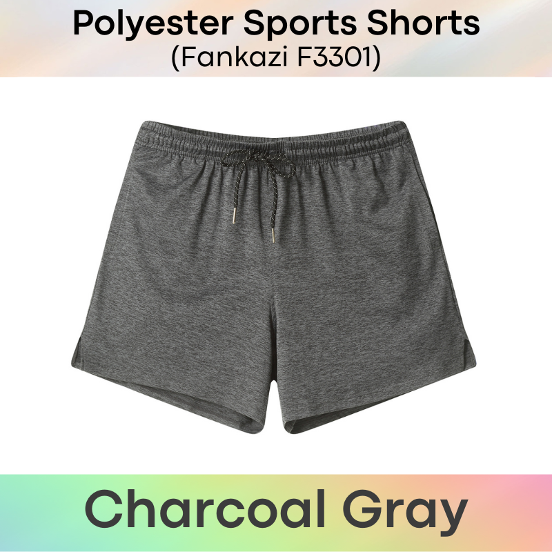 Men's Shorts: Polyester Sports Shorts with Drawstring (F3301)
