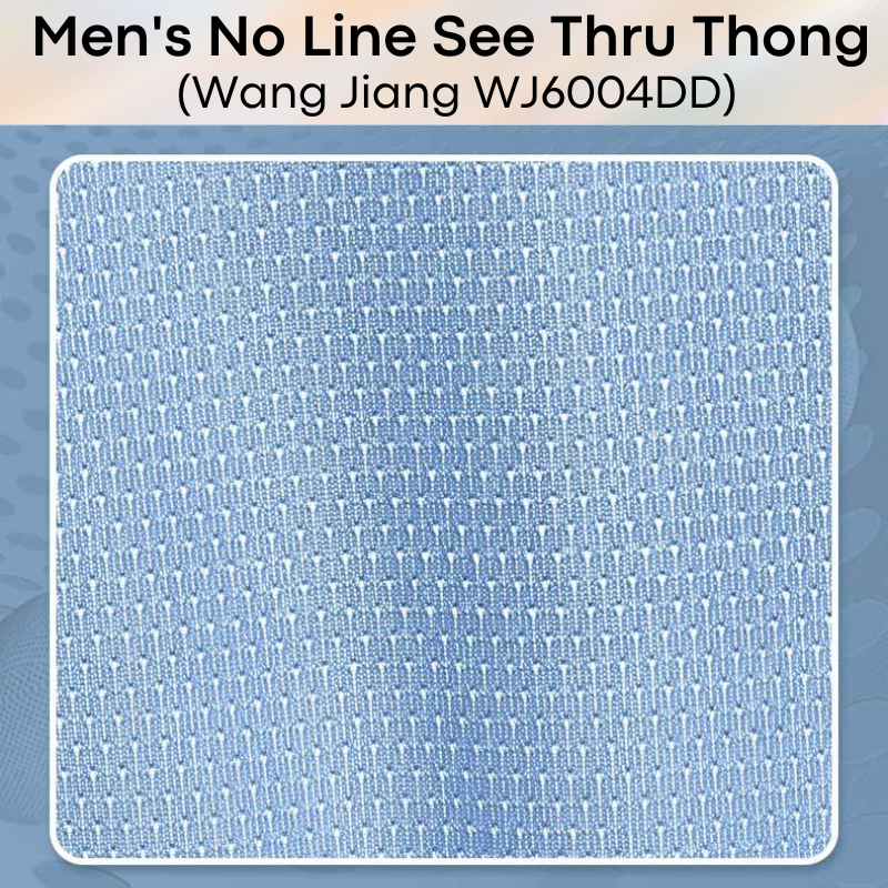 Mens Thong: No Line See Thru Polyester Thong Underwear (WJ6004DD)