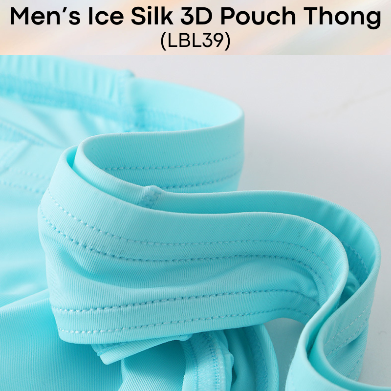 Men's Thong : Nylon Ice Silk Large 3D Pouch (LBL39)