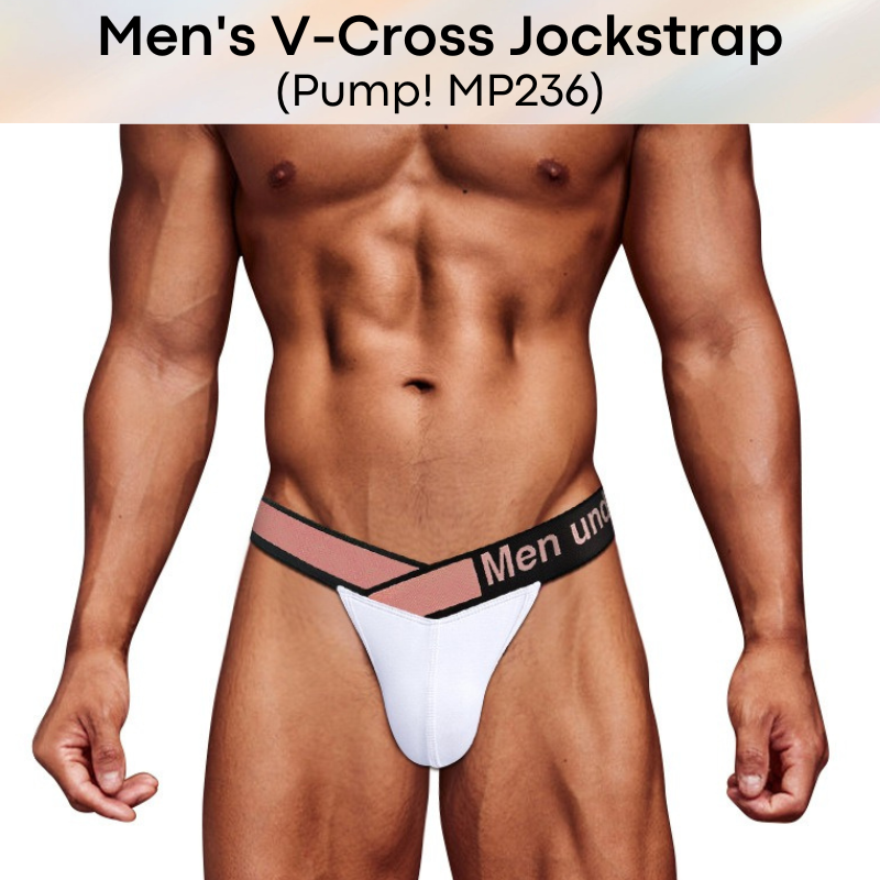 Men's Jockstrap :  V-Cross Jockstrap with modal fabric 3D Pouch (Pump MP236)