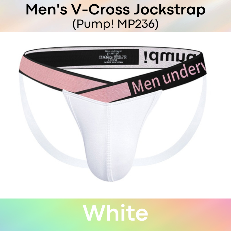Men's Jockstrap :  V-Cross Jockstrap with modal fabric 3D Pouch (Pump MP236)