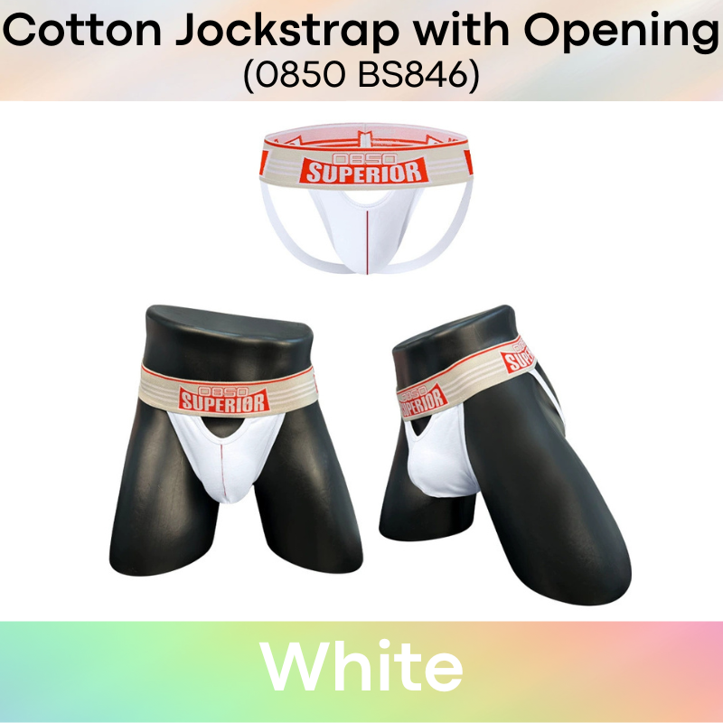 Men's Jockstrap : Cotton Jockstrap with Front Opening (0850 BS846)