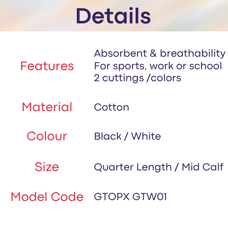 Men's Apparel: Cotton Absorbent Sports Socks (GTW01)