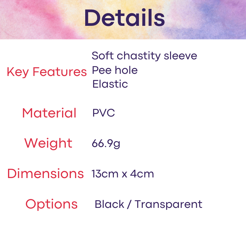 Adult Toy : PVC Chastity Cage Sleeve (AL760700841470)