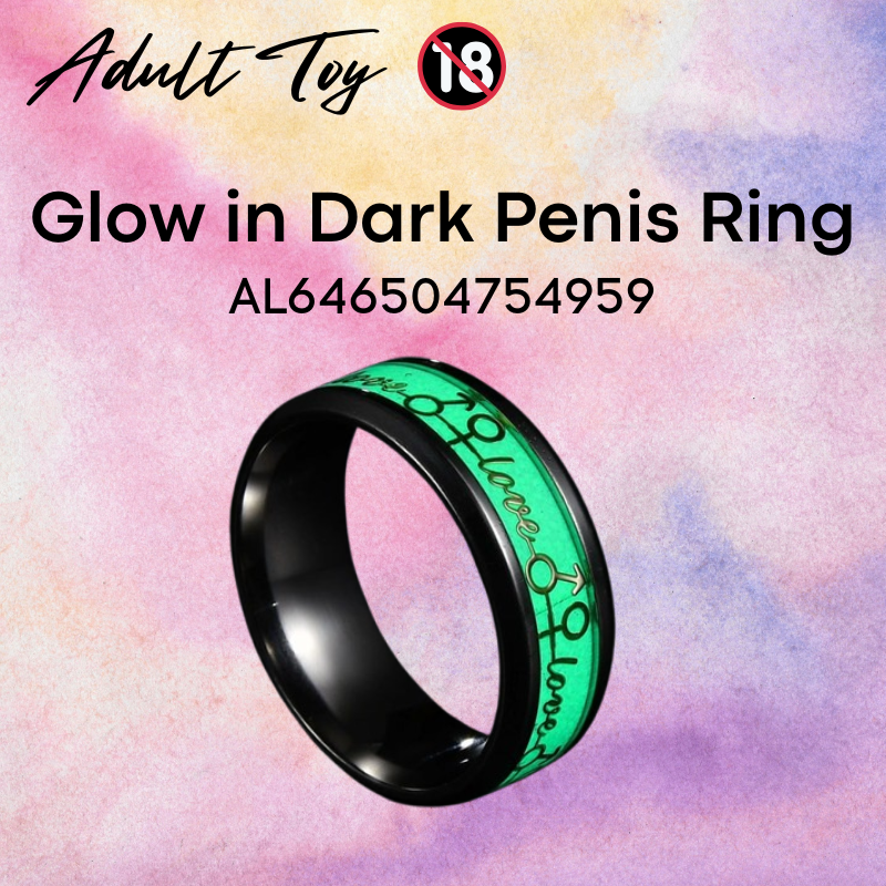 Adult Toy : Glow in the Dark Love 304 Stainless Steel Penis Ring (AL646504754959)