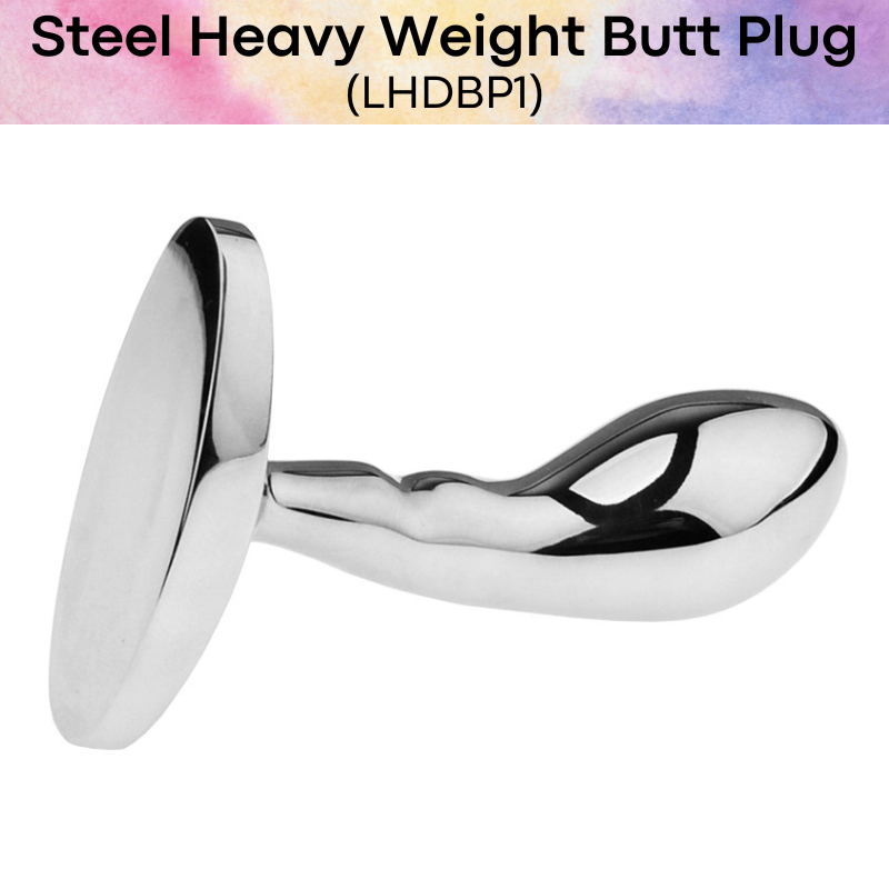 Adult Toy : Stainless Steel Heavy Weight Curved Head Butt Plug (LHDBP1)