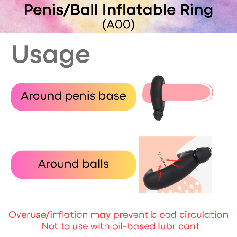Adult Toy: Men's Penis/Ball Inflatable Ring (A00)