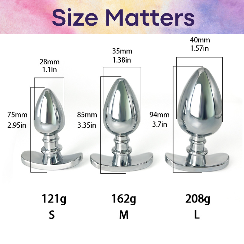 Men's Adult Toy: Unisex Aluminum Alloy Butt Plug (JQGS06)