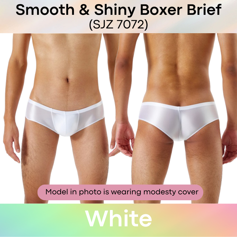 Men's Boxer: Silky Smooth Boxer Brief Trunks Underwear (SJZ7072)
