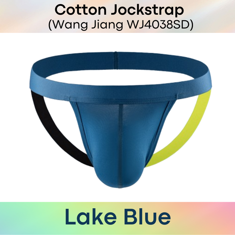 Men's Jockstrap: Cotton Jockstrap with Dual Color Strap Band (WJ4038SD)