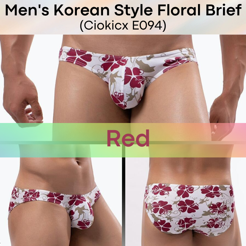 Men's Brief : Low Waist Korean Style Cotton Brief Underwear (Ciokicx E094)
