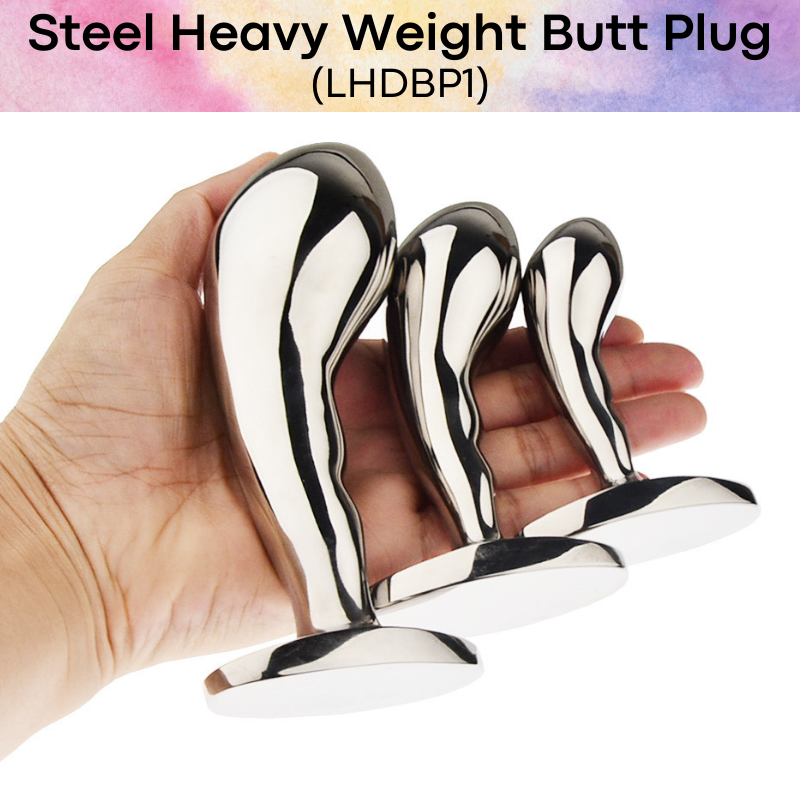 Adult Toy : Stainless Steel Heavy Weight Curved Head Butt Plug (LHDBP1)