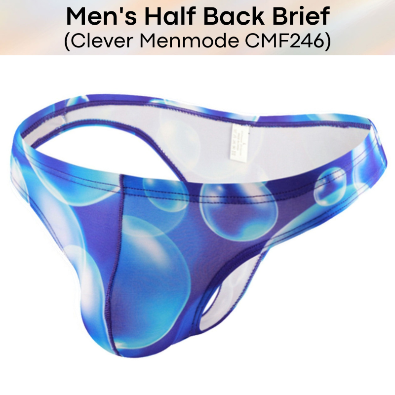 Men's Brief : Half Back Bubble Print Brief Underwear (Clever Menmode CMF246)