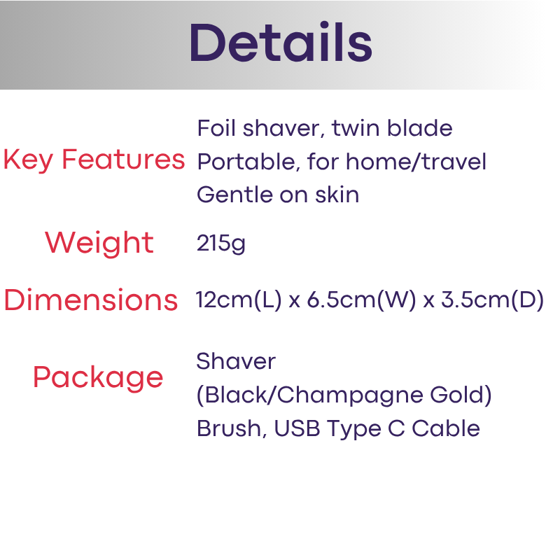 Men's Lifestyle: Rechargeable Portable Home/Travel Twin Foil Shaver (YK1870)