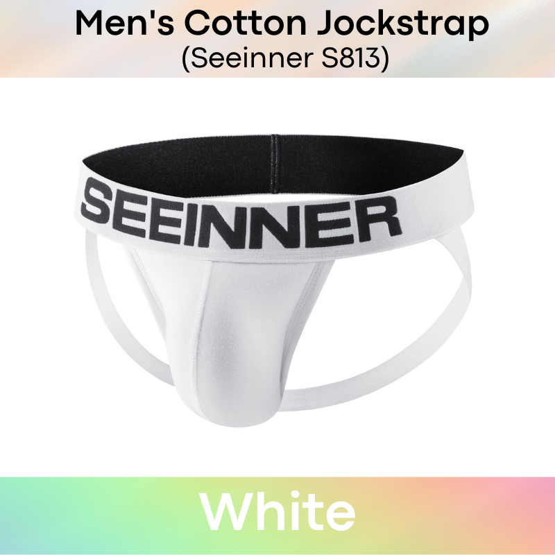 Men's Jockstrap: Cotton Jockstrap with Double Layer Pouch (S813)