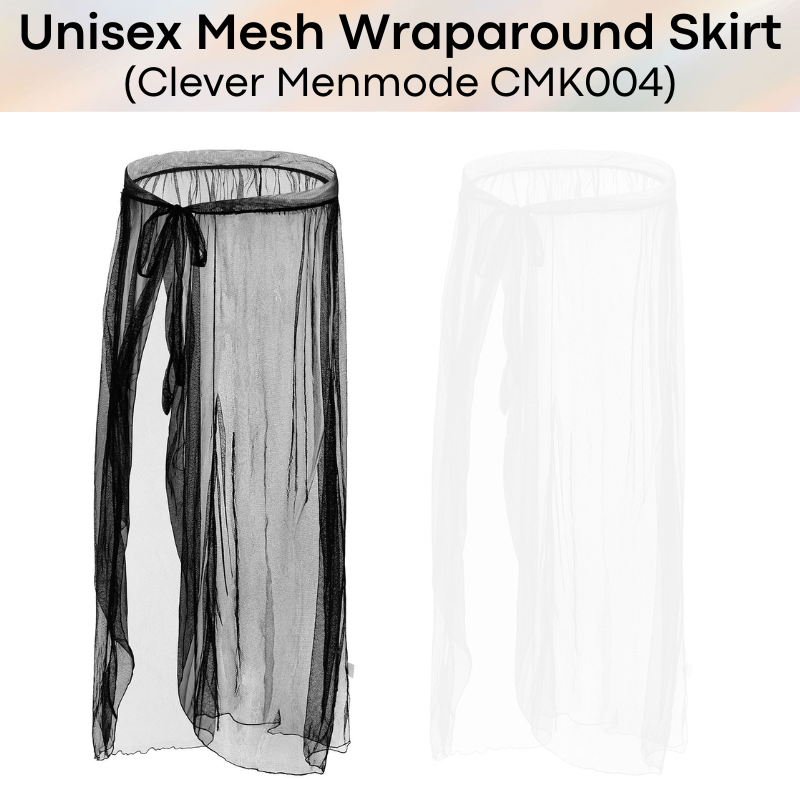 Unisex : Mesh See Through Wraparound Skirt for Home/Play (CMK004)