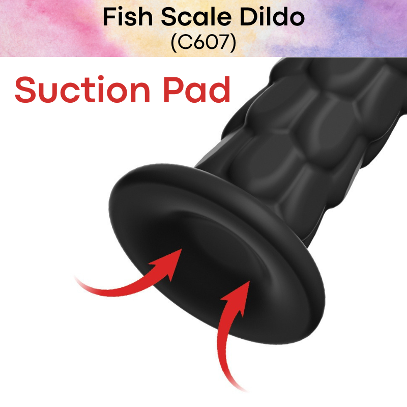 Adult Toy : Fish Scale Textured Dildo (C607)