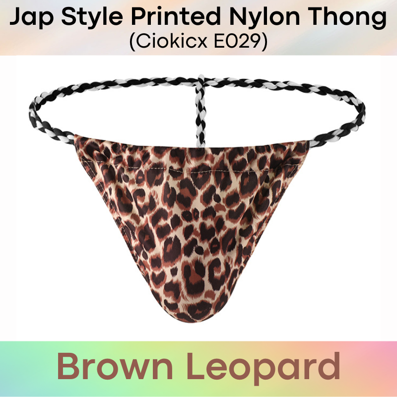Men's Thong: Jap Style Printed Nylon Thong (E029)