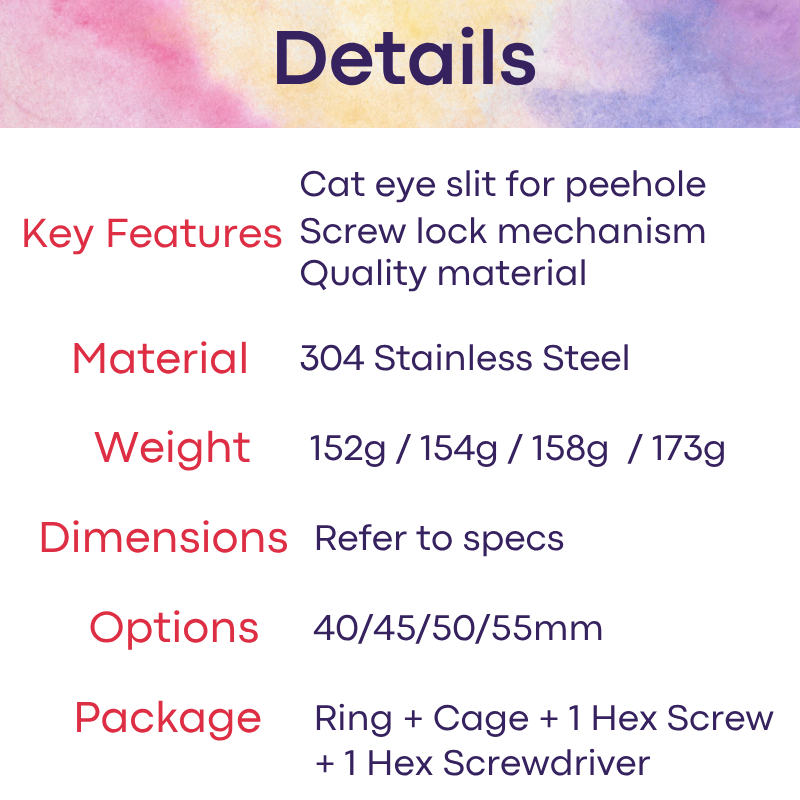 Adult Toy: Men's Chastity Cage Screw Lock with Cat Eye Slit (FRRK71)