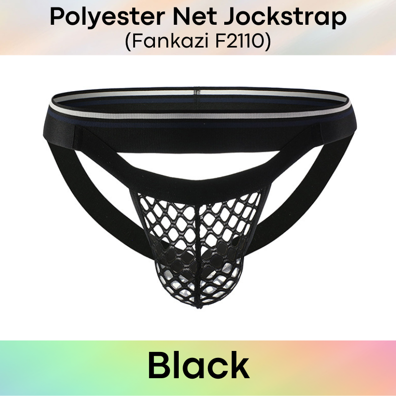 Men's Jockstrap: Polyester Net Jockstrap with Pouch Opening (F2110)