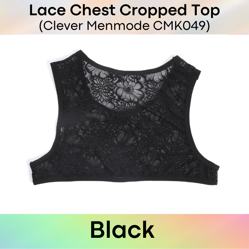 Men's Vest: Polyester Lace Cropped Vest Top (CMK049)