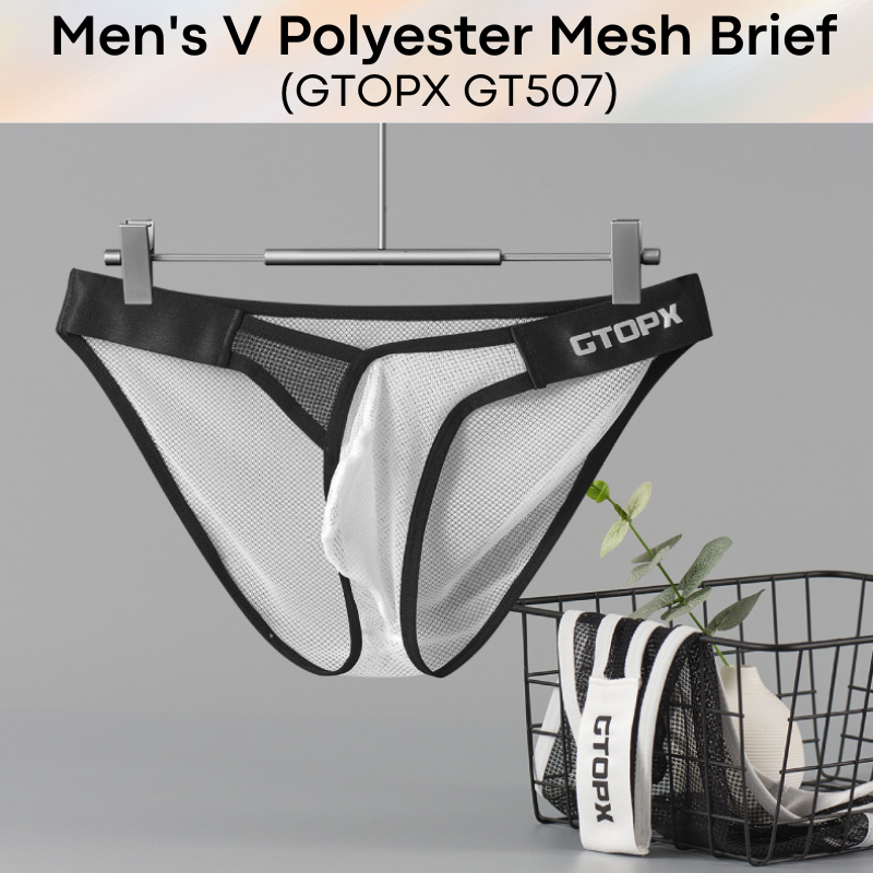 Men's Brief: V Front Mesh Brief (GT507)