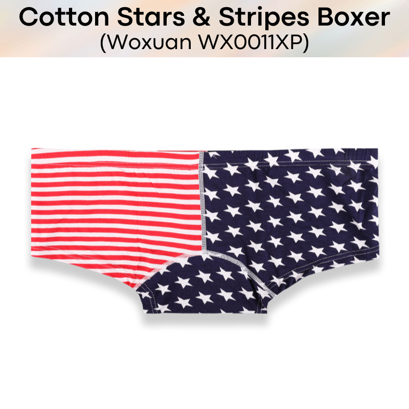 Men's Boxer: Cotton Stars & Stipes Boxer Brief Underwear (WX0011XP)