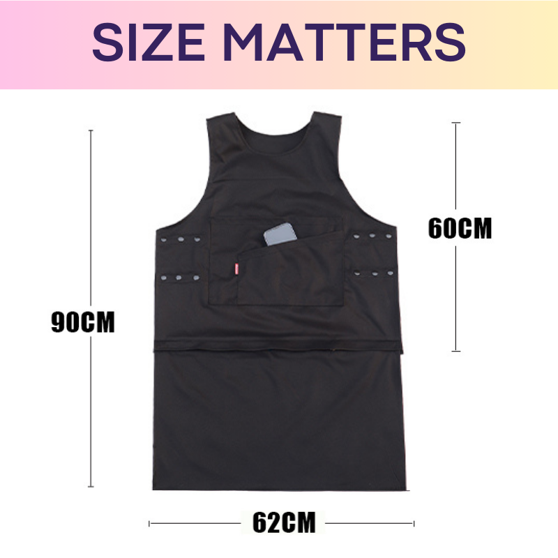 Lifestyle : Work / Kitchen Body Apron with adjustable stud button (Anxiaoer)