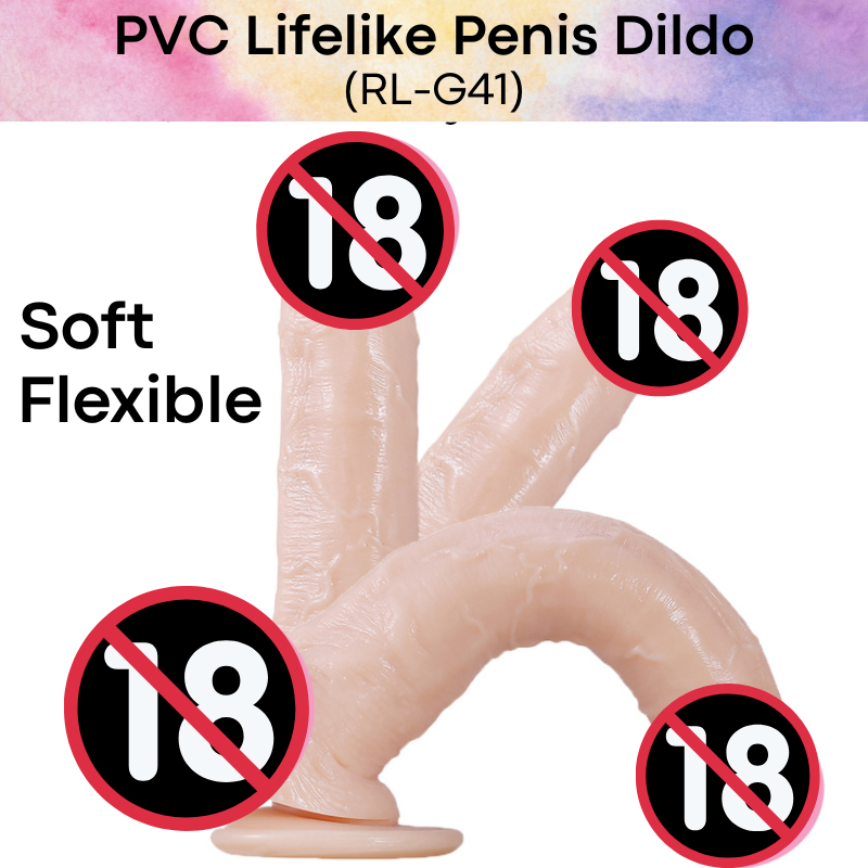 Men's Adult Toy: Lifelike PVC Penis Dildo (RL-G41)