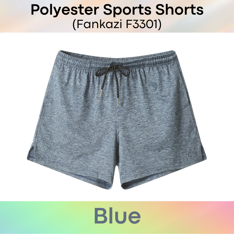 Men's Shorts: Polyester Sports Shorts with Drawstring (F3301)