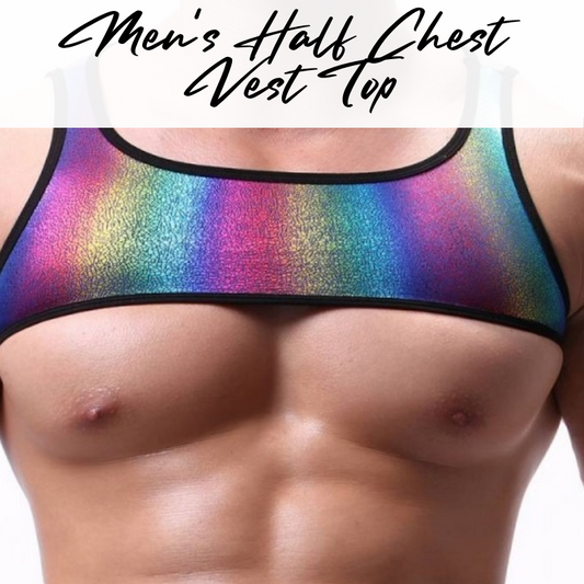 Men's Tee : Half Chest Cropped Vest Top (Fankazi F1208)