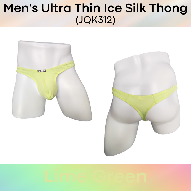 Men's Thong : Ultra Thin Ice Silk Underwear (JQK 312)