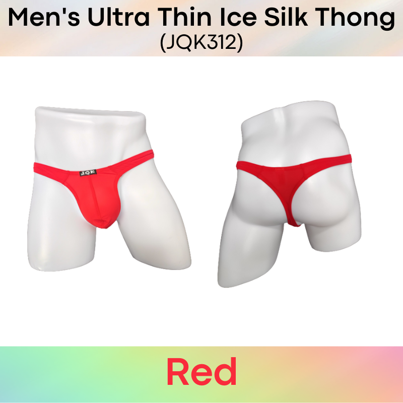 Men's Thong : Ultra Thin Ice Silk Underwear (JQK 312)