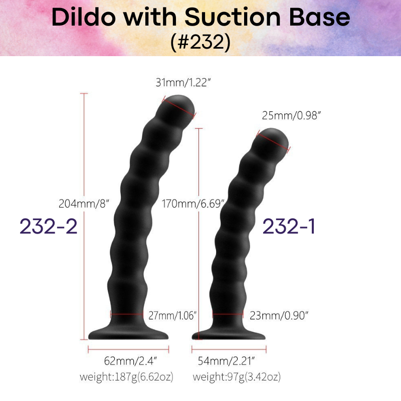 Adult Toy : Unisex Silica Gel Beaded Dildo (232)