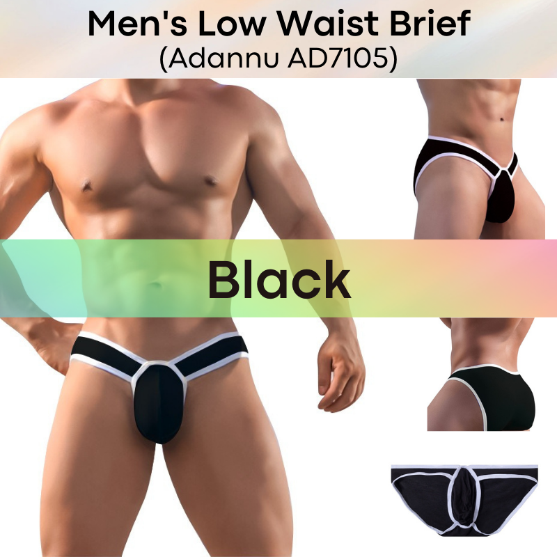 Men's Brief : Low Waist V Front Underwear (Adannu AD7105)